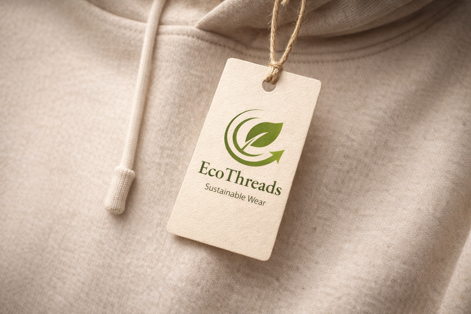 EcoThreads hang tag mockup