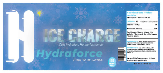 Hydraforce PRO Ice Charge label design