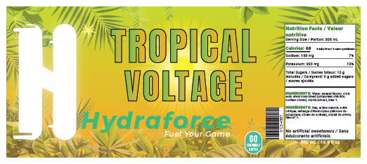 Hydraforce PRO Tropical Voltage label design