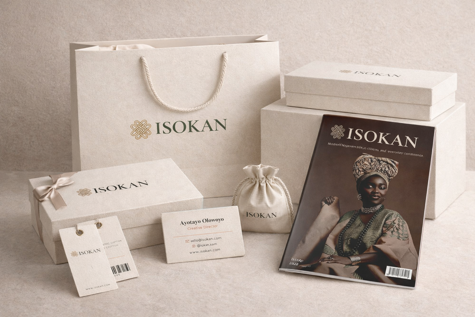 Isokan final brand world mockup