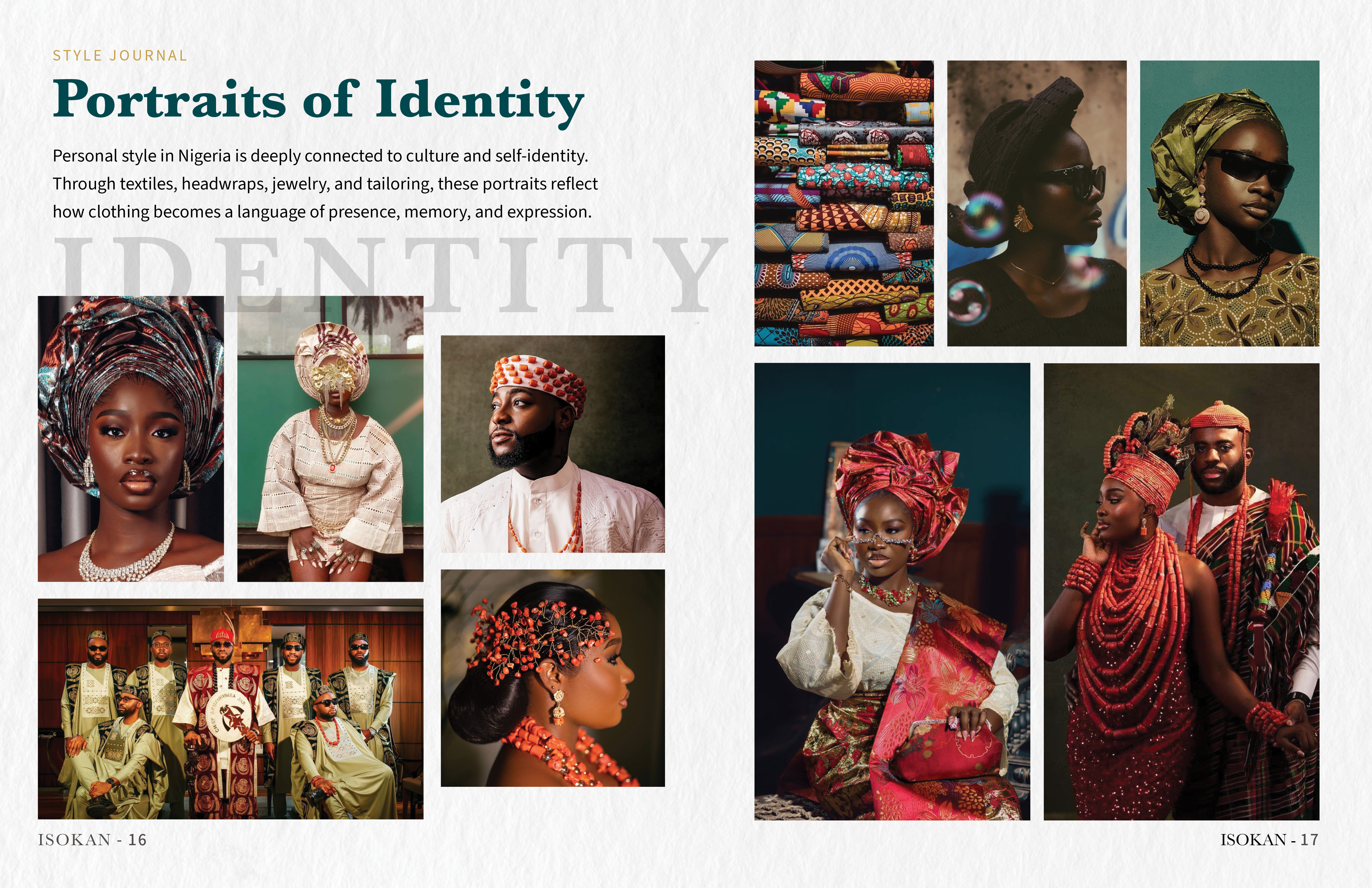 Isokan editorial spread showing narrative layout and typography