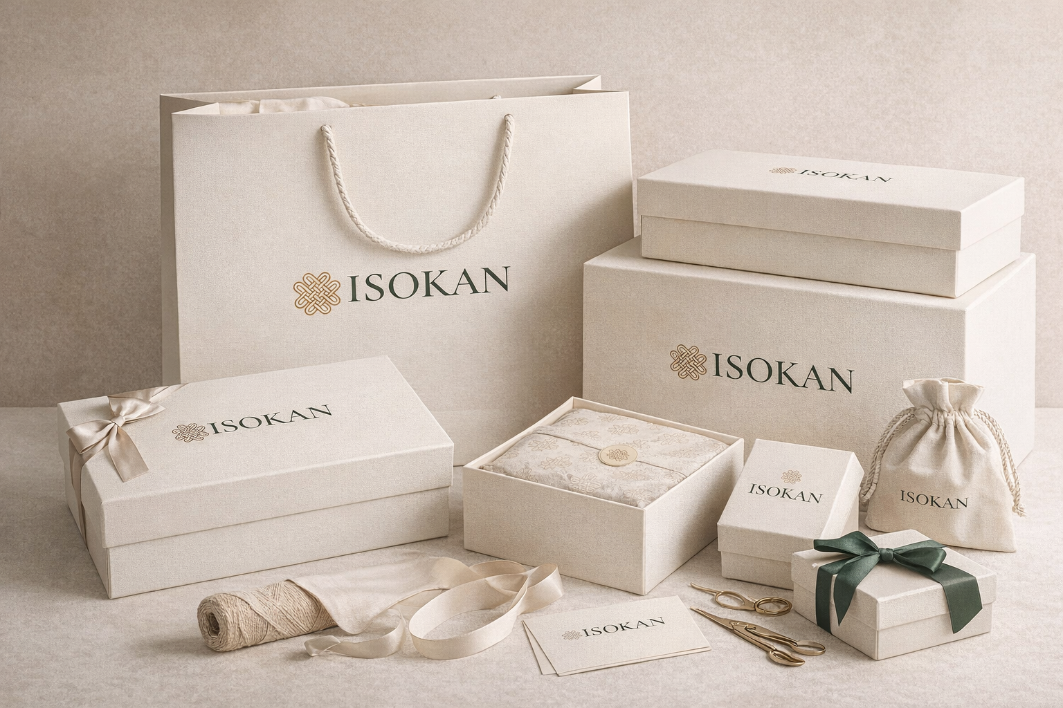 Isokan packaging or shopping bag mockup