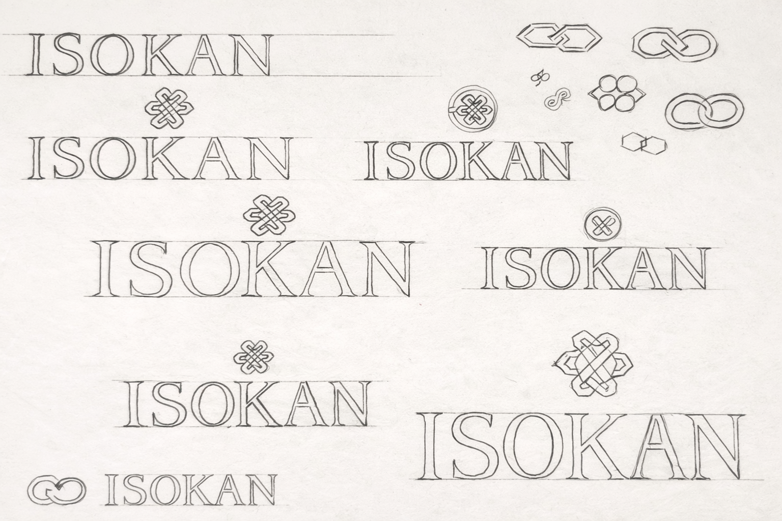 Isokan logo sketches and explorations