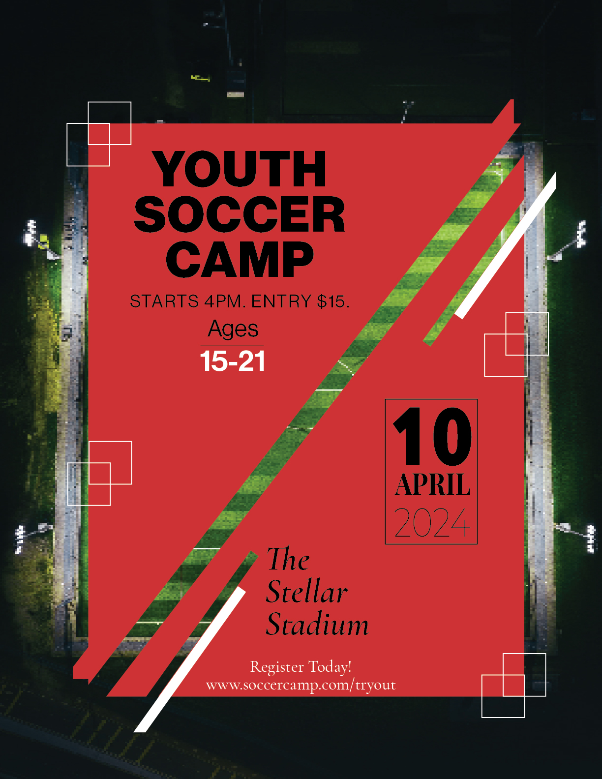 Youth Soccer Camp poster design